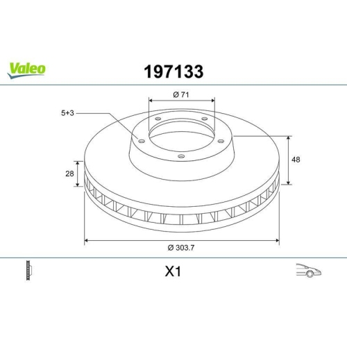 VALEO Bremsscheibe 197133