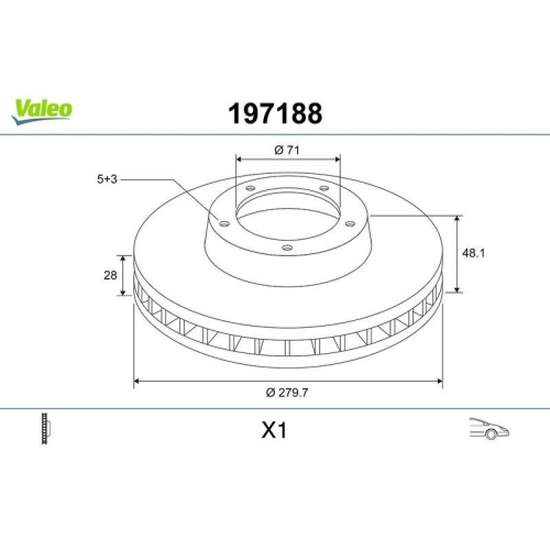 VALEO Bremsscheibe 197188