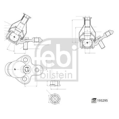 FEBI BILSTEIN Trag-/F&uuml;hrungsgelenk 193295