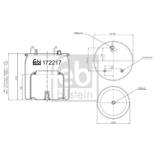 FEBI BILSTEIN Federbalg, Luftfederung 172217