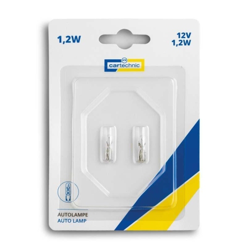 2 St&uuml;ck 1,2W Glassockel W2x4,6d Gl&uuml;hlampe Instrumentenbeleuchtung Innenraumlicht