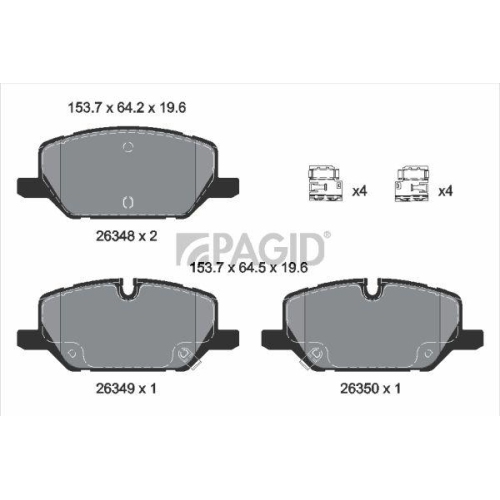 PAGID Bremsbelagsatz, Scheibenbremse T4301N