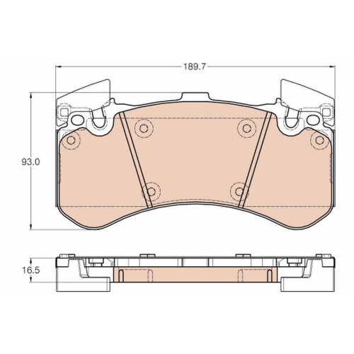 TRW Bremsbelagsatz, Scheibenbremse GDB1976
