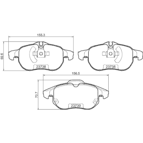 DON Bremsbelagsatz, Scheibenbremse PCP1138