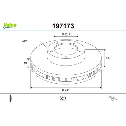 VALEO Bremsscheibe 197173