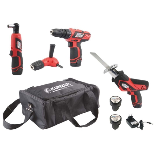 Kunzer KFZ, Heimwerker, Handwerker Werkzeugset, Satz Sortiment 12 Volt Akku