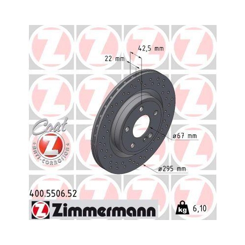 ZIMMERMANN Bremsscheibe SPORT Z 400.5506.52