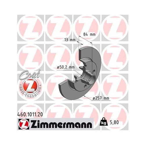 ZIMMERMANN Bremsscheibe COAT Z 460.1011.20