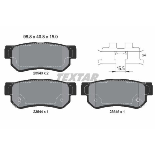 TEXTAR Bremsbelagsatz, Scheibenbremse Q+ 2354306