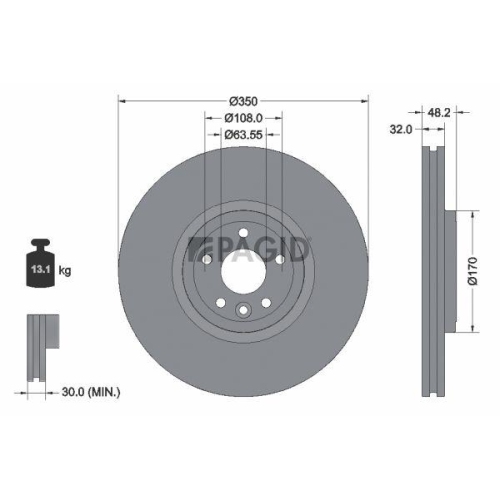 PAGID Bremsscheibe 56082NHC