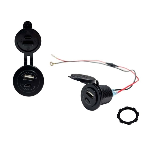 Dual Einbausteckdose USB+C HP Autozubeh&ouml;r 20517