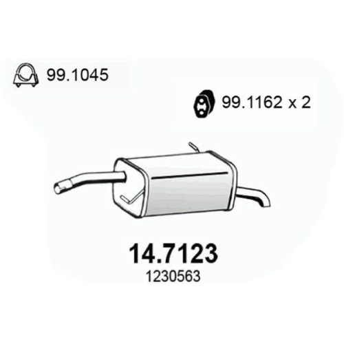 ASSO Endschalld&auml;mpfer 14.7123