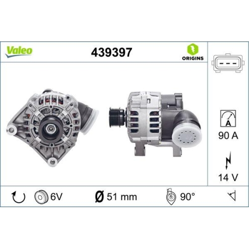 VALEO Generator VALEO ORIGINS - NEW O.E. TECHNOLOGIE 439397