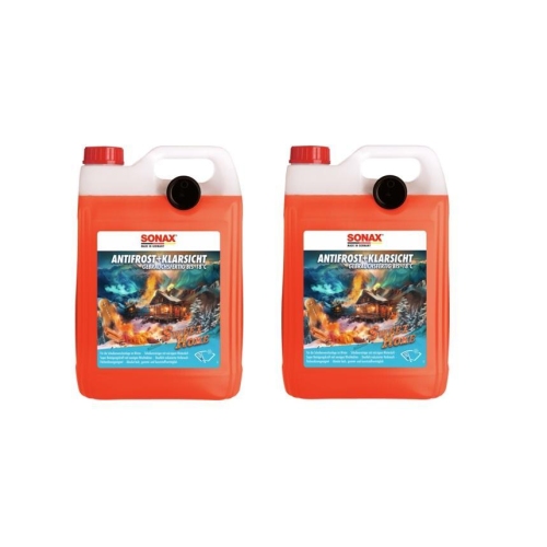 2x SONAX AntiFrost + Klarsicht bis -18°C Sweet Home 5 Liter Scheibenfrostschutz