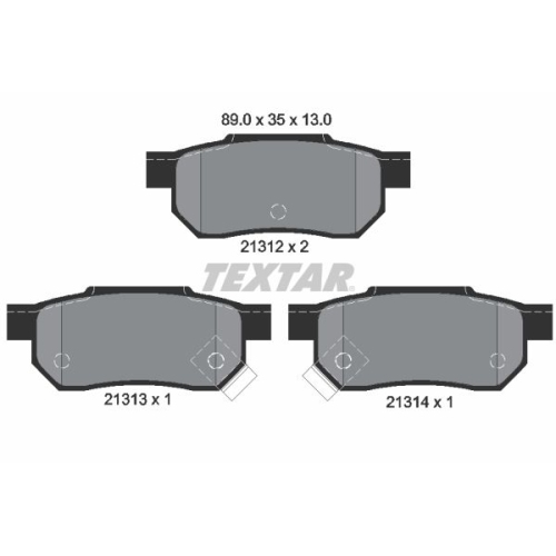TEXTAR Bremsbelagsatz, Scheibenbremse 2131201
