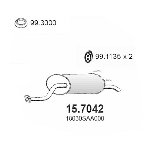 ASSO Endschalld&auml;mpfer 15.7042