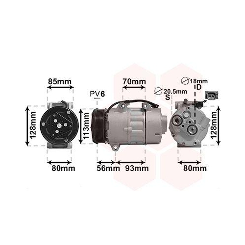 VAN WEZEL Kompressor, Klimaanlage *** IR PLUS *** 1800K416