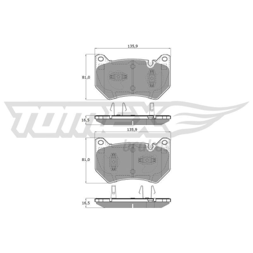 TOMEX Brakes Bremsbelagsatz, Scheibenbremse TX 19-431