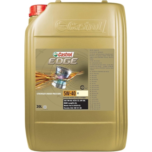 Motoröl Castrol Edge 5W-40 M 20 Liter ACEA C3 BMW LL-04 VW 511 00 API SN Fiat S2