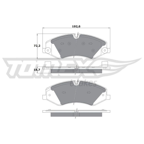 TOMEX Brakes Bremsbelagsatz, Scheibenbremse TX 17-73