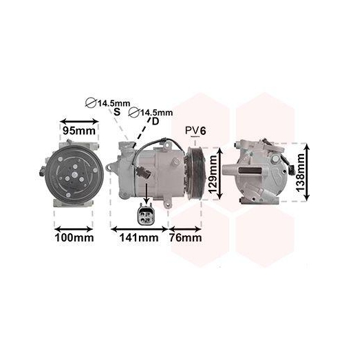 VAN WEZEL Kompressor, Klimaanlage *** IR PLUS *** 1800K417
