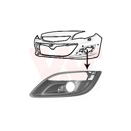 VAN WEZEL L&uuml;ftungsgitter, Sto&szlig;f&auml;nger ** Equipart ** 3753591