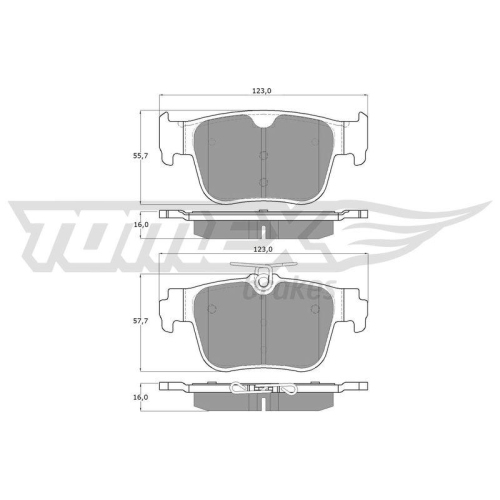TOMEX Brakes Bremsbelagsatz, Scheibenbremse TX 60-10