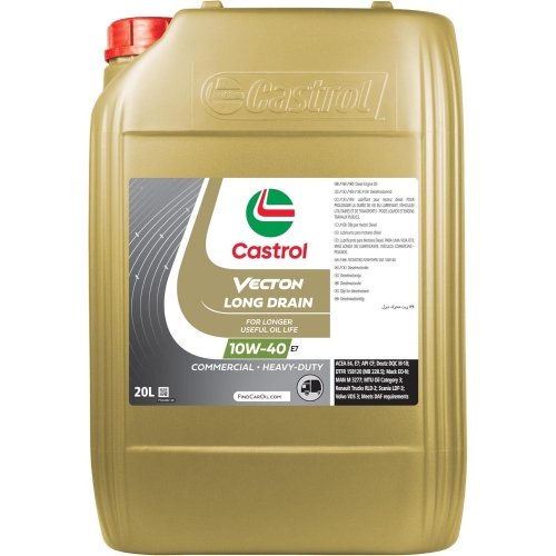 CASTROL Vecton Long Drain 10W-40 E7 LKW-Motorenöl Scania LDF-3, 20 Liter 15B351