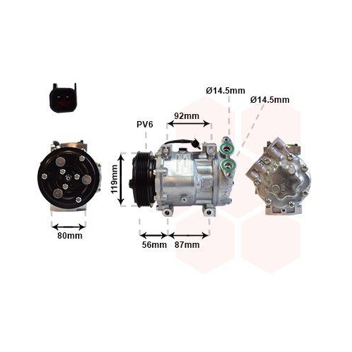 VAN WEZEL Kompressor, Klimaanlage *** IR PLUS *** 1800K431