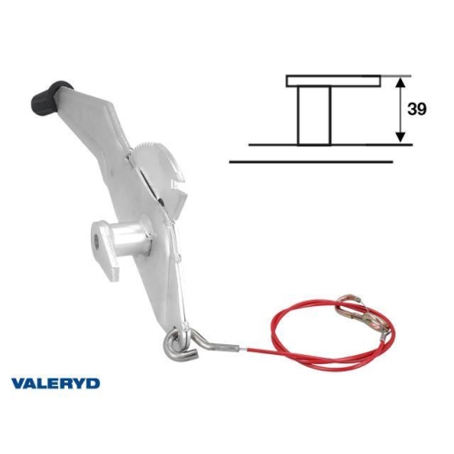 Handbremshebel mit Abrei&szlig;seil Peitz PAV/SR 0,7/1,3/2,0/2,7 X=39mm Anh&auml;nger
