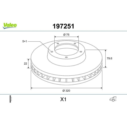 VALEO Bremsscheibe 197251