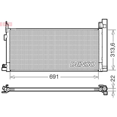 DENSO Kondensator, Klimaanlage