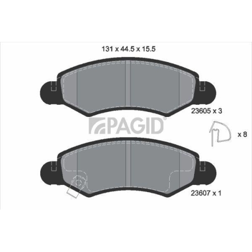 PAGID Bremsbelagsatz, Scheibenbremse T1486N