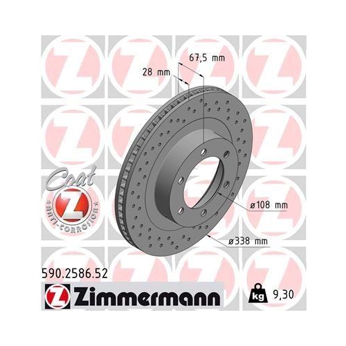 ZIMMERMANN Bremsscheibe SPORT Z 590.2586.52