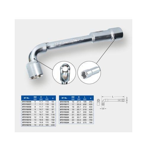 Doppel-Steckschl&uuml;ssel, gekr&ouml;pft, 20 mm BRILLIANT TOOLS BT015020