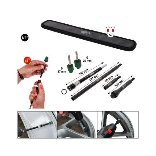 Ventilsitz-Reinigungswerkzeug-Satz f&uuml;r Alufelgen, 7-tlg