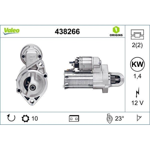 VALEO Starter VALEO ORIGINS - NEW O.E. TECHNOLOGIE 438266