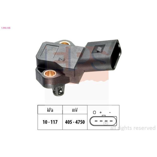 EPS Luftdrucksensor, H&ouml;henanpassung Made in Italy - OE Equivalent 1.993.105