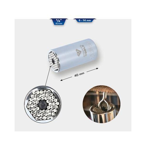 1/4 Zoll Universal-Stecknuss, 5 - 14 mm BRILLIANT TOOLS BT020899