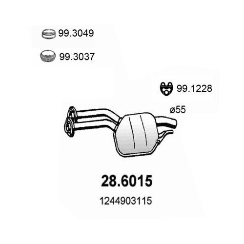 ASSO Mittelschalldämpfer 28.6015