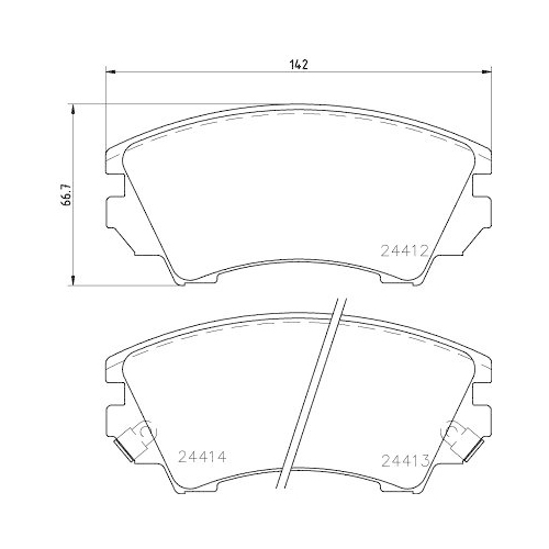 DON Bremsbelagsatz, Scheibenbremse PCP1152