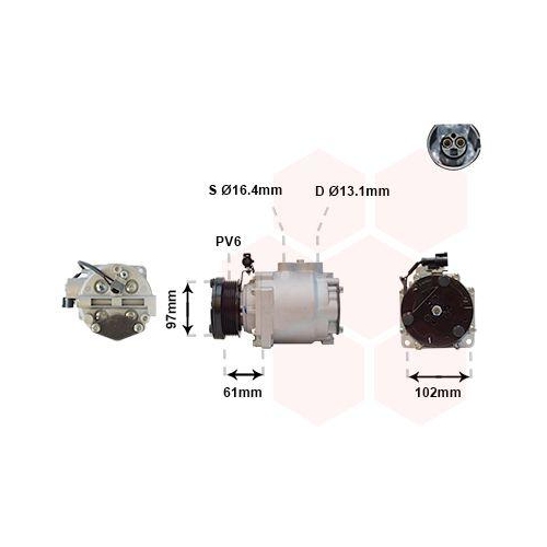 VAN WEZEL Kompressor, Klimaanlage 1800K436