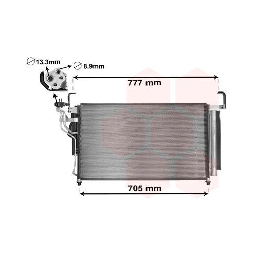 VAN WEZEL Kondensator, Klimaanlage *** IR PLUS *** 82005347
