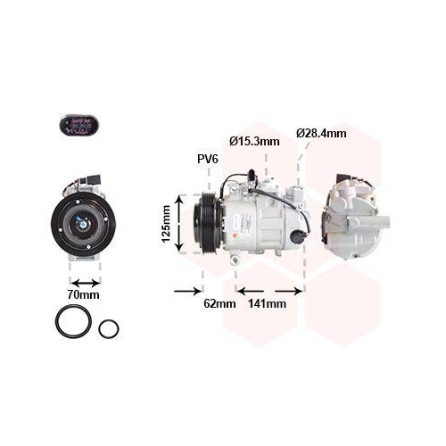 VAN WEZEL Kompressor, Klimaanlage 0301K715