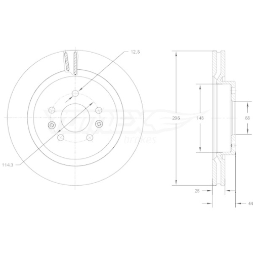 TOMEX Brakes Bremsscheibe TX72-99
