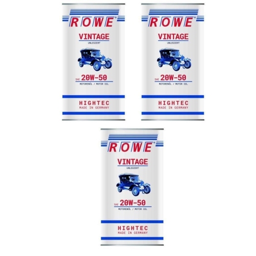 ROWE Motor&ouml;l &Ouml;l VINTAGE Unlegiert SAE 20W50 Oldtimer 20218-0050-99 15 Liter