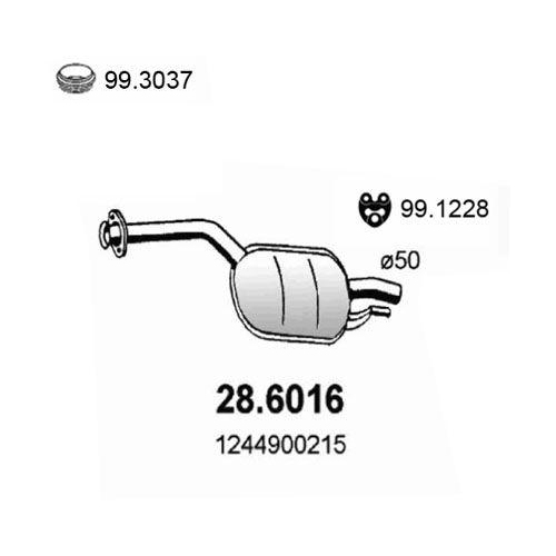 ASSO Mittelschalldämpfer 28.6016