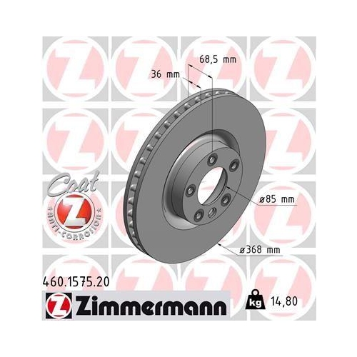 ZIMMERMANN Bremsscheibe COAT Z 460.1575.20