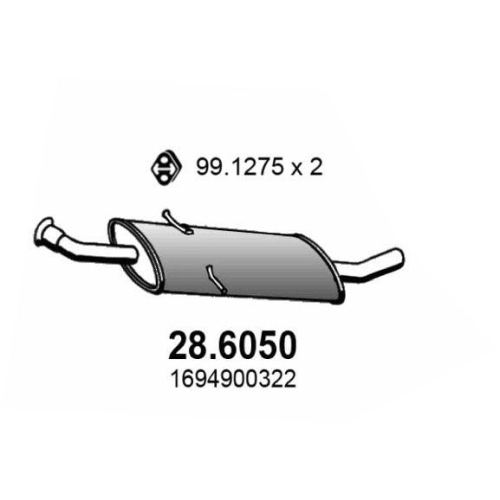 ASSO Mittelschalldämpfer 28.6050
