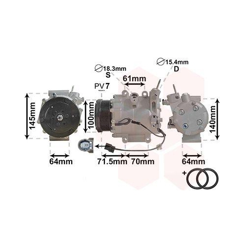 VAN WEZEL Kompressor, Klimaanlage *** IR PLUS *** 2500K235